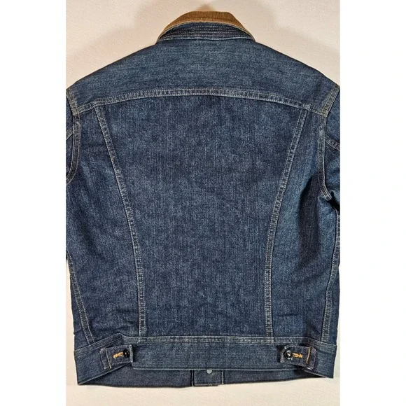 Vintage 70s Lee Storm Rider 42R L Denim Jacket Corduroy Collar Blanket Lined USA